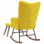 Voir la diapositive 5 : VIDAXL Chaise a bascule avec repose-pied Jaune moutarde Velours