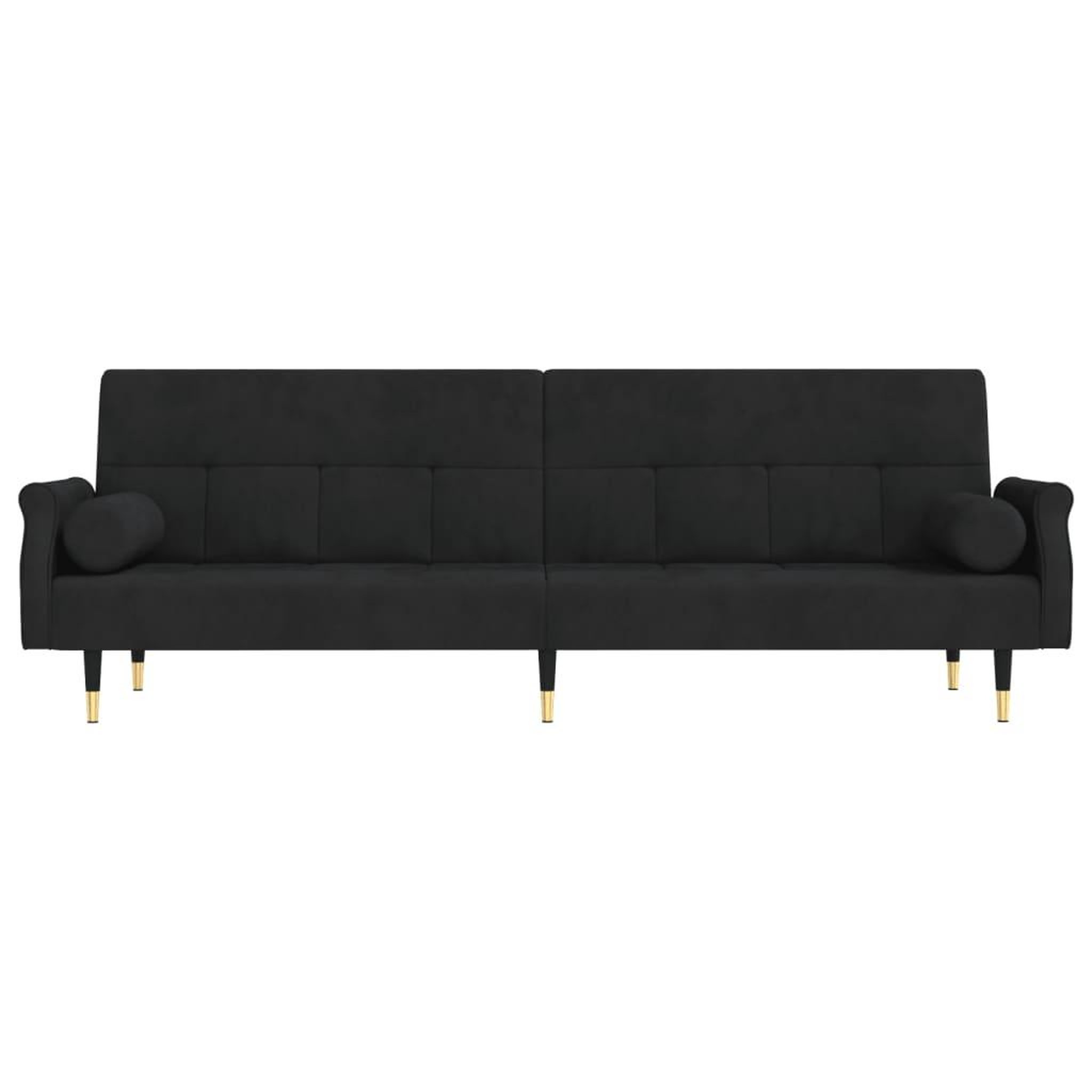 Voir la diapositive 4 : VIDAXL Canape-lit avec coussins noir velours