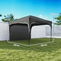 Voir la diapositive 3 : OUTSUNNY Tonnelle pop-up barnum pliant 3 x 3 x 2,65 m - paroi latérale amovible, sac transport, sacs à lester - acier toile gris