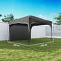 Voir la diapositive 3 : OUTSUNNY Tonnelle pop-up barnum pliant 3 x 3 x 2,65 m - paroi latérale amovible, sac transport, sacs à lester - acier toile gris