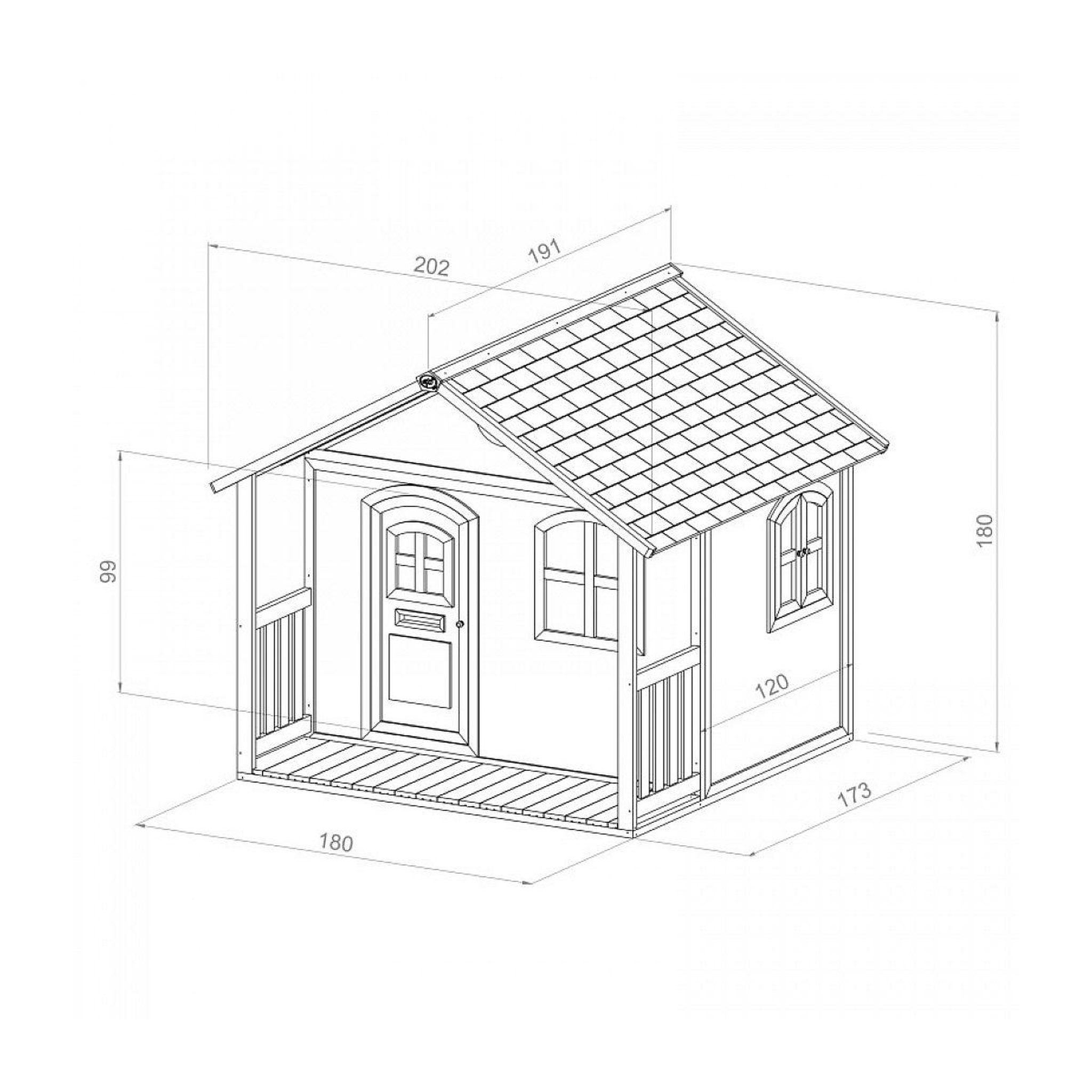 Voir la diapositive 2 : Axi House Axi cabane enfant milan brun blanc