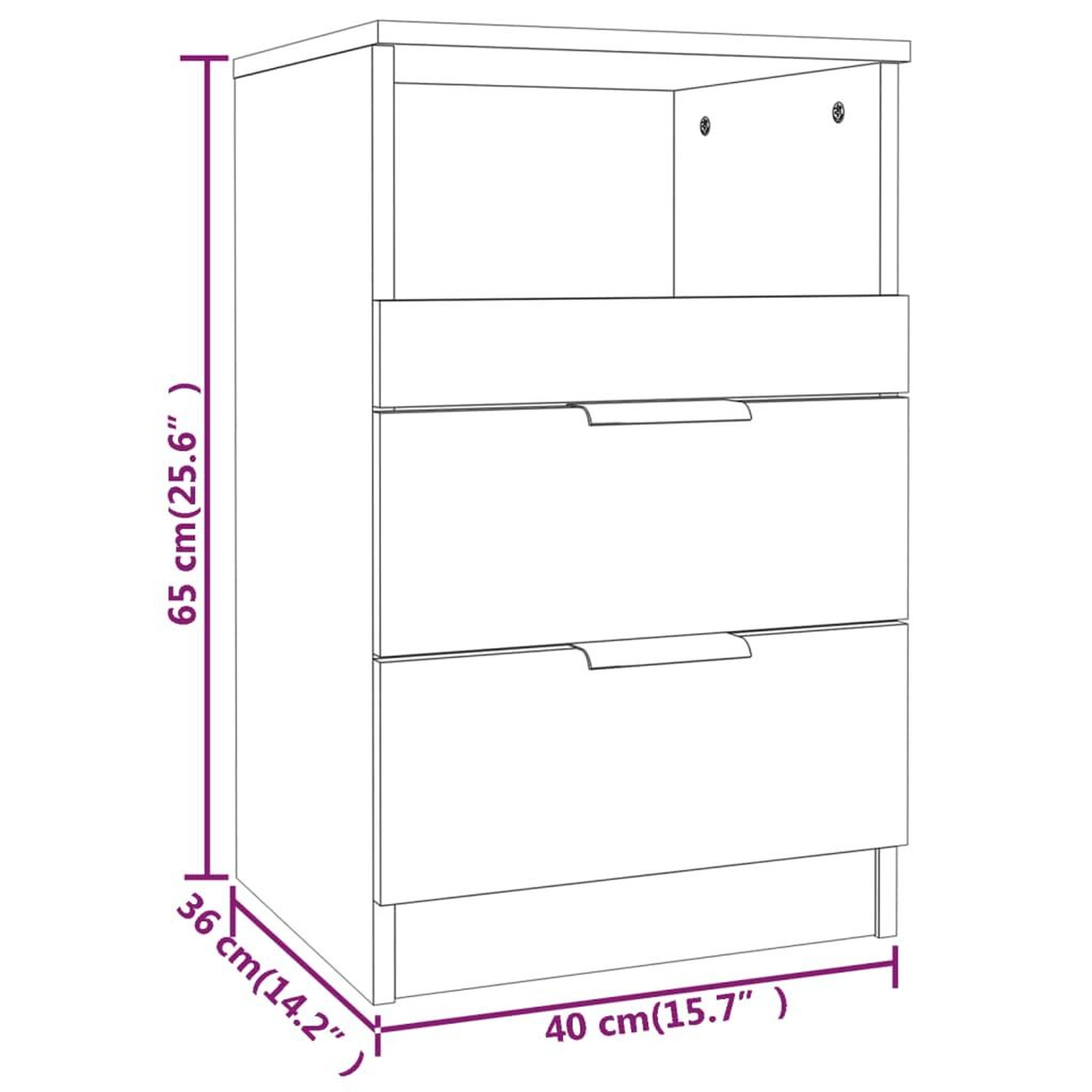Voir la diapositive 6 : VIDAXL Tables de chevet 2 pcs Blanc Bois d'ingenierie