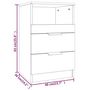 Voir la diapositive 6 : VIDAXL Tables de chevet 2 pcs Blanc Bois d'ingenierie