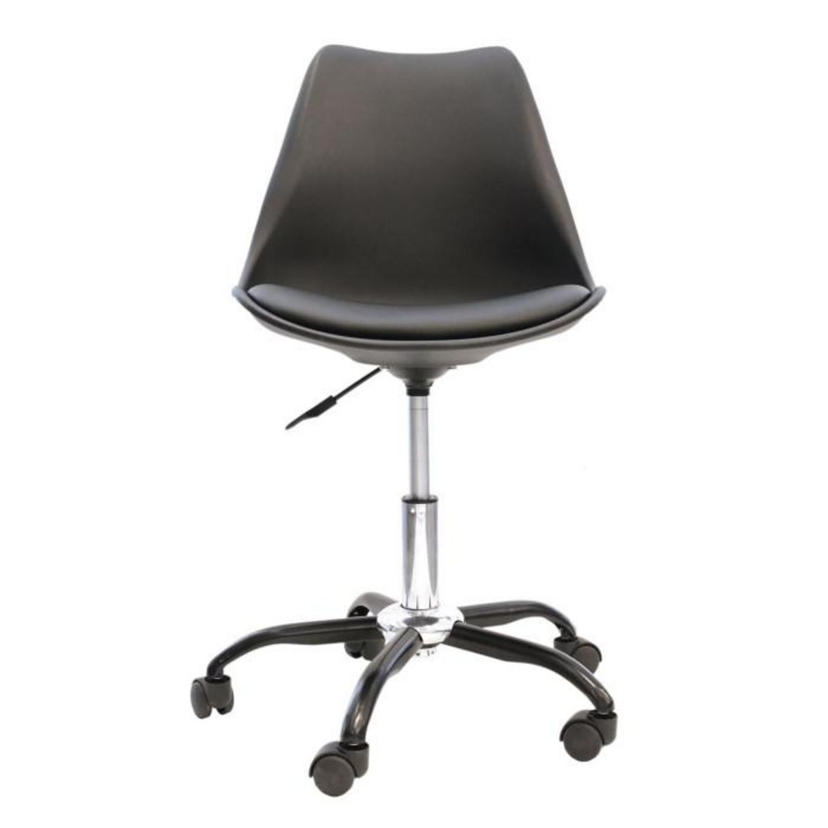 Paris Prix Lot de 2 Chaises à Roulettes  Kiruna  92cm Noir