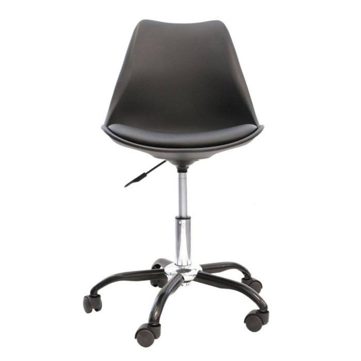 Paris Prix Lot de 2 Chaises à Roulettes  Kiruna  92cm Noir