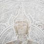 Voir la diapositive 3 : ATMOSPHERA Toile Peinte Carrée  Bouddha  78x78cm Argent
