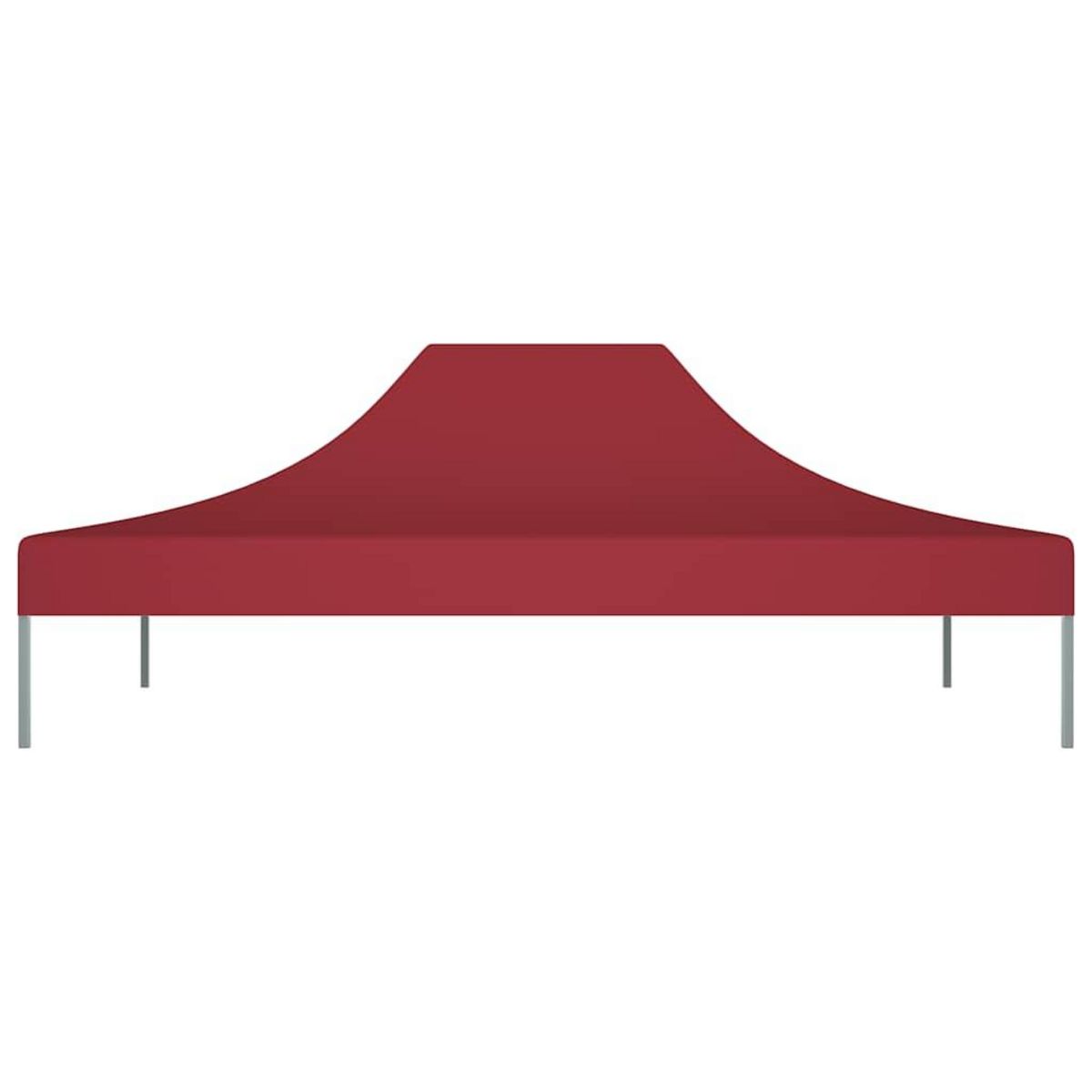 VIDAXL Toit de tente de reception 4x3 m Bordeaux 270 g/m^2