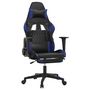 Voir la diapositive 2 : VIDAXL Chaise de jeu avec repose-pied Noir et bleu Similicuir