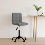 VIDAXL Chaise pivotante de bureau Gris fonce Velours