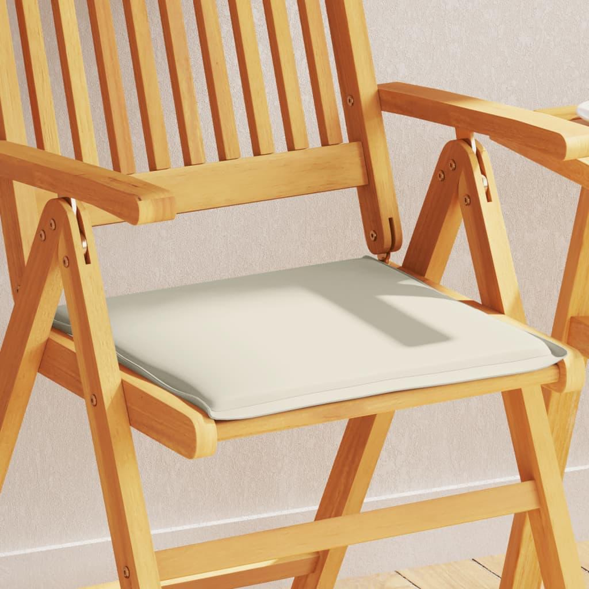 VIDAXL Coussins de siege de jardin lot de 4 creme 45x45x2 cm carre