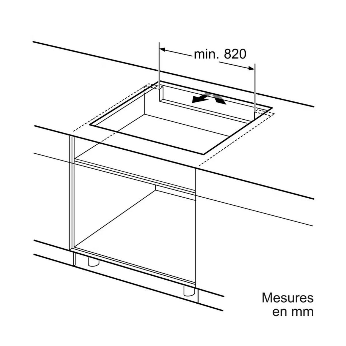 Siemens Table de cuisson induction 90cm 5 feux 11100w noir - EX975LXC1E
