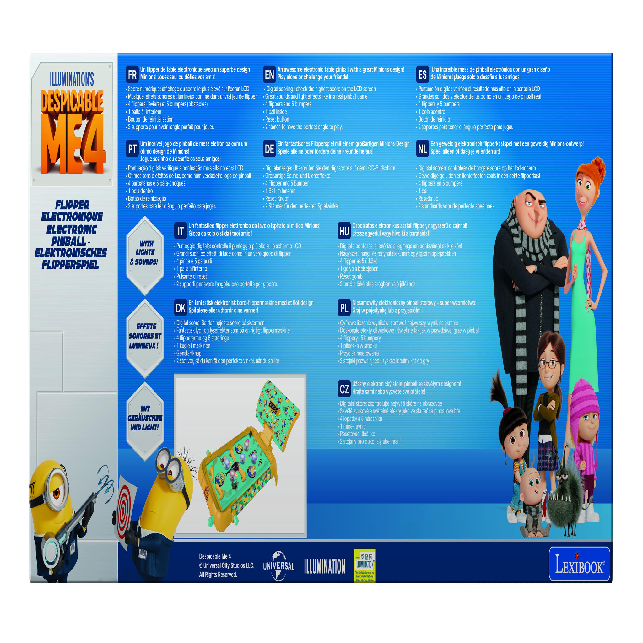 Voir la diapositive 4 : Lexibook Flipper électronique de table Les Minions