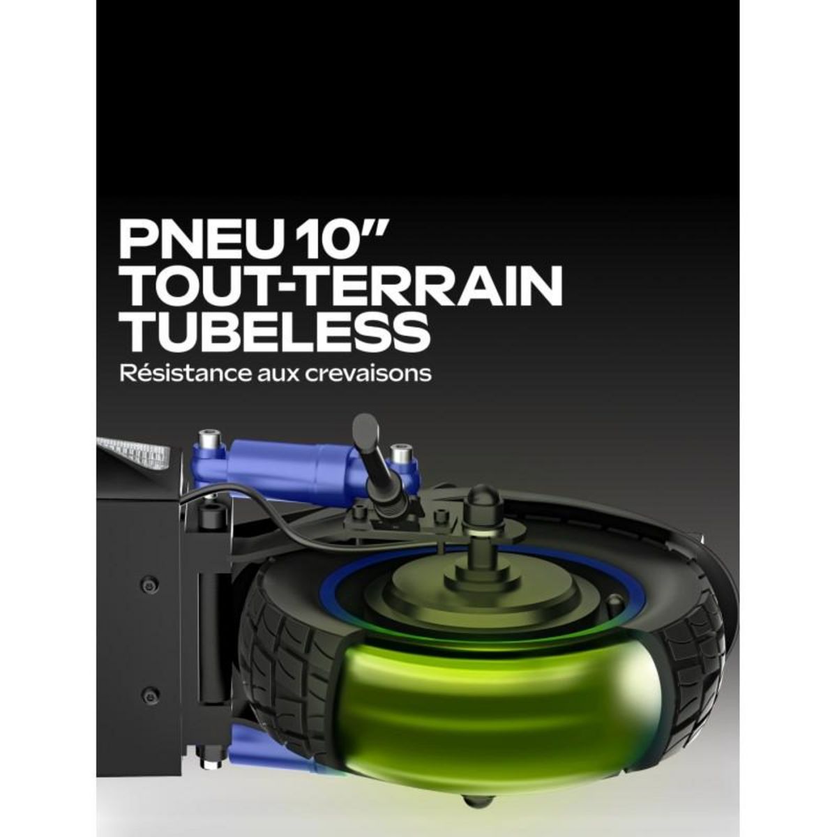 URBANGLIDE UrbanGlide eCross One Bleu – Trottinette électrique avec 50 km d'autonomie et moteur puissant