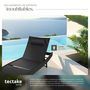 Voir la diapositive 4 : tectake Bain de soleil en rotin résistant et anti-UV noir