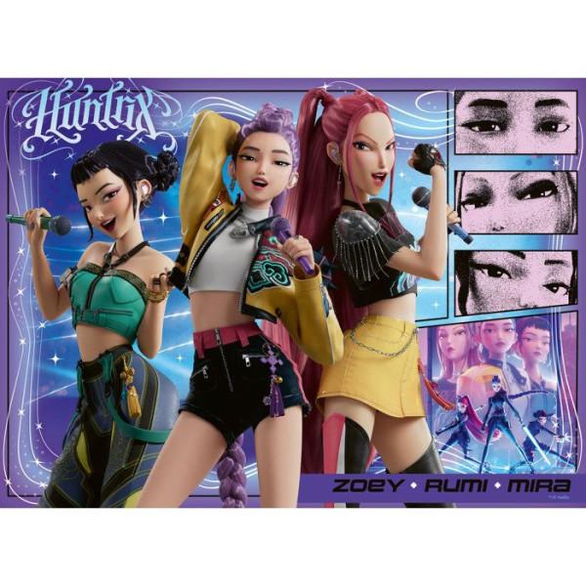 Voir la diapositive 2 : RAVENSBURGER Puzzle 100 pieces XXL KPop Demon Hunters - happy fan