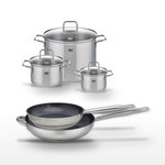 ELO Lot Poêles 28/32 cm & Faitouts 16/20/26 cm Elo Profi Therm Platinum