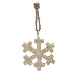 FEERIC LIGHT & CHRISTMAS Sujet de Noël Flocon  Glacé  5cm Naturel