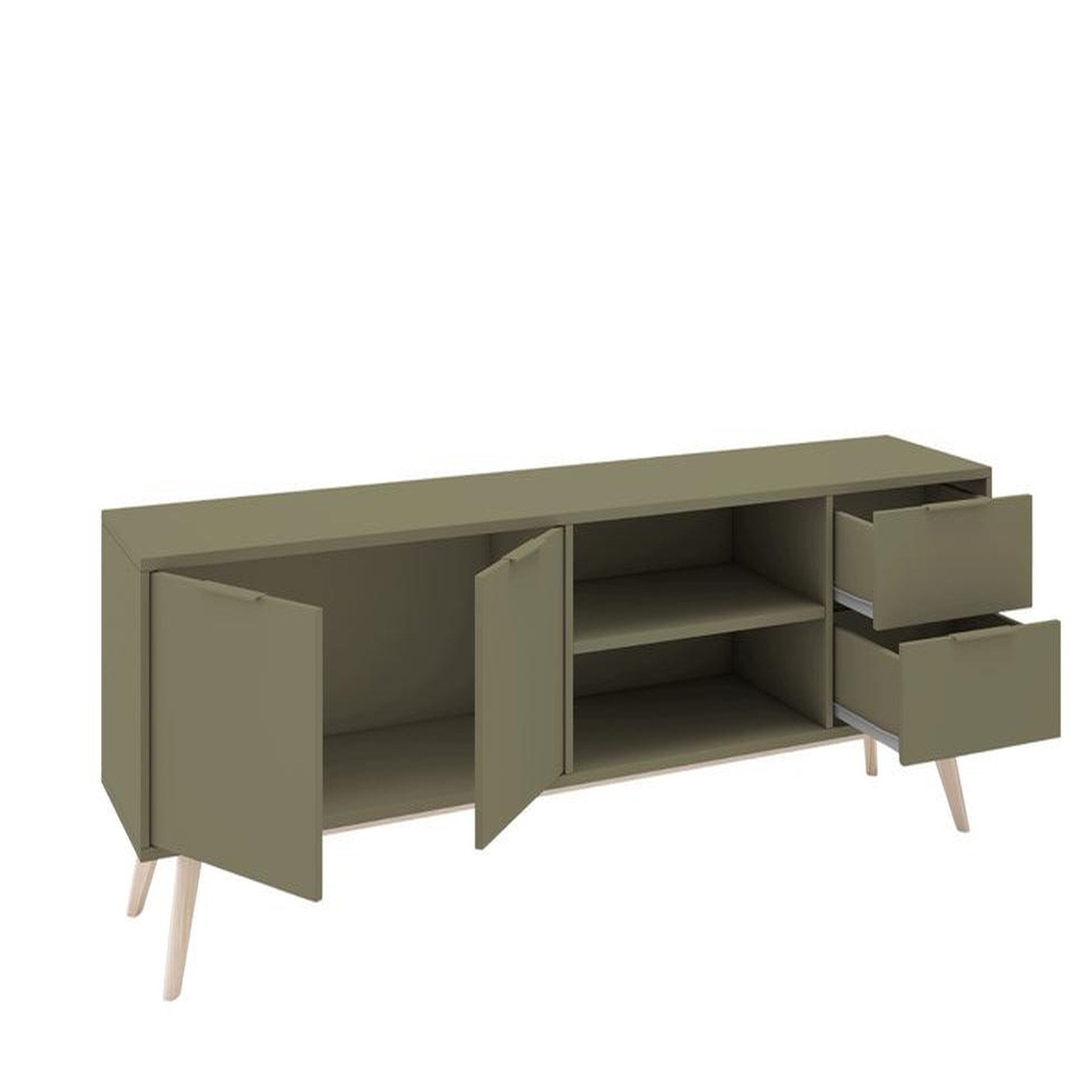 Voir la diapositive 5 : CASANOVA PARIS Uro - meuble tv 180cm en mdf vert