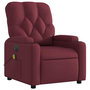 Voir la diapositive 4 : VIDAXL Fauteuil de massage inclinable electrique Rouge bordeaux Tissu
