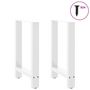Voir la diapositive 3 : VIDAXL Pieds de table basse blanc 2 pcs 50x(72-73) cm acier