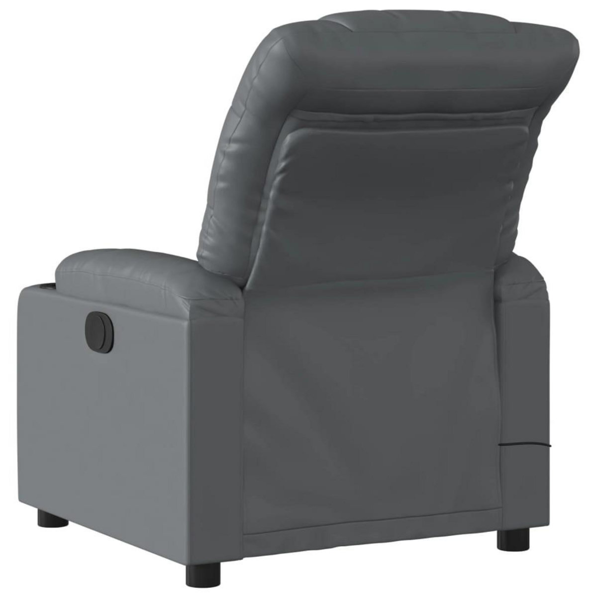 VIDAXL Fauteuil de massage inclinable electrique gris similicuir