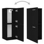 Voir la diapositive 5 : VIDAXL Armoire de salle de bain Noir 30x30x80 cm Bois d'ingenierie