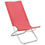 Voir la diapositive 2 : VIDAXL Chaises de plage pliables lot de 2 Rouge Tissu