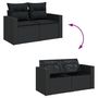 Voir la diapositive 3 : VIDAXL Salon de jardin 11 pcs avec coussins noir resine tressee