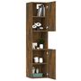 Voir la diapositive 5 : VIDAXL Armoire de bain Chene fume 30x30x130 cm Bois d'ingenierie