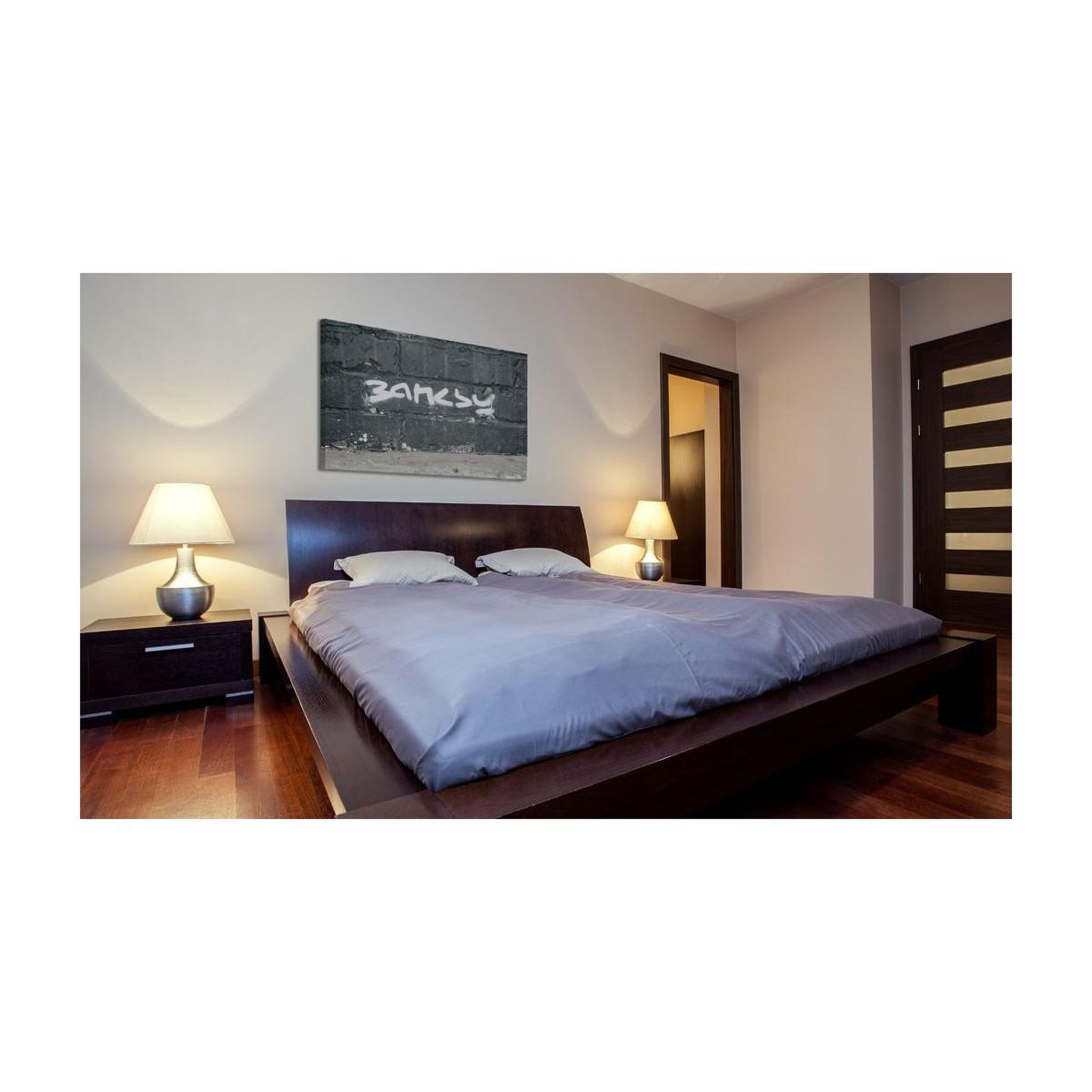 Voir la diapositive 2 : Paris Prix Tableau imprimé  banksy - signature  40x60cm