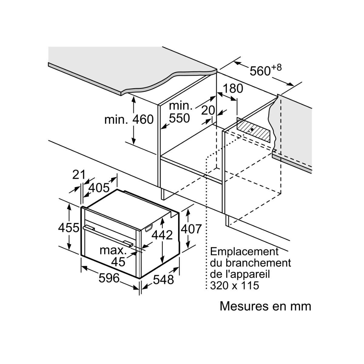 Neff Four combiné mo intégrable 45l inox - C24MS31N0