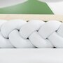 Youdoit Tour de lit tressé coton gris OEKO TEX anti-allergique - 300 cm