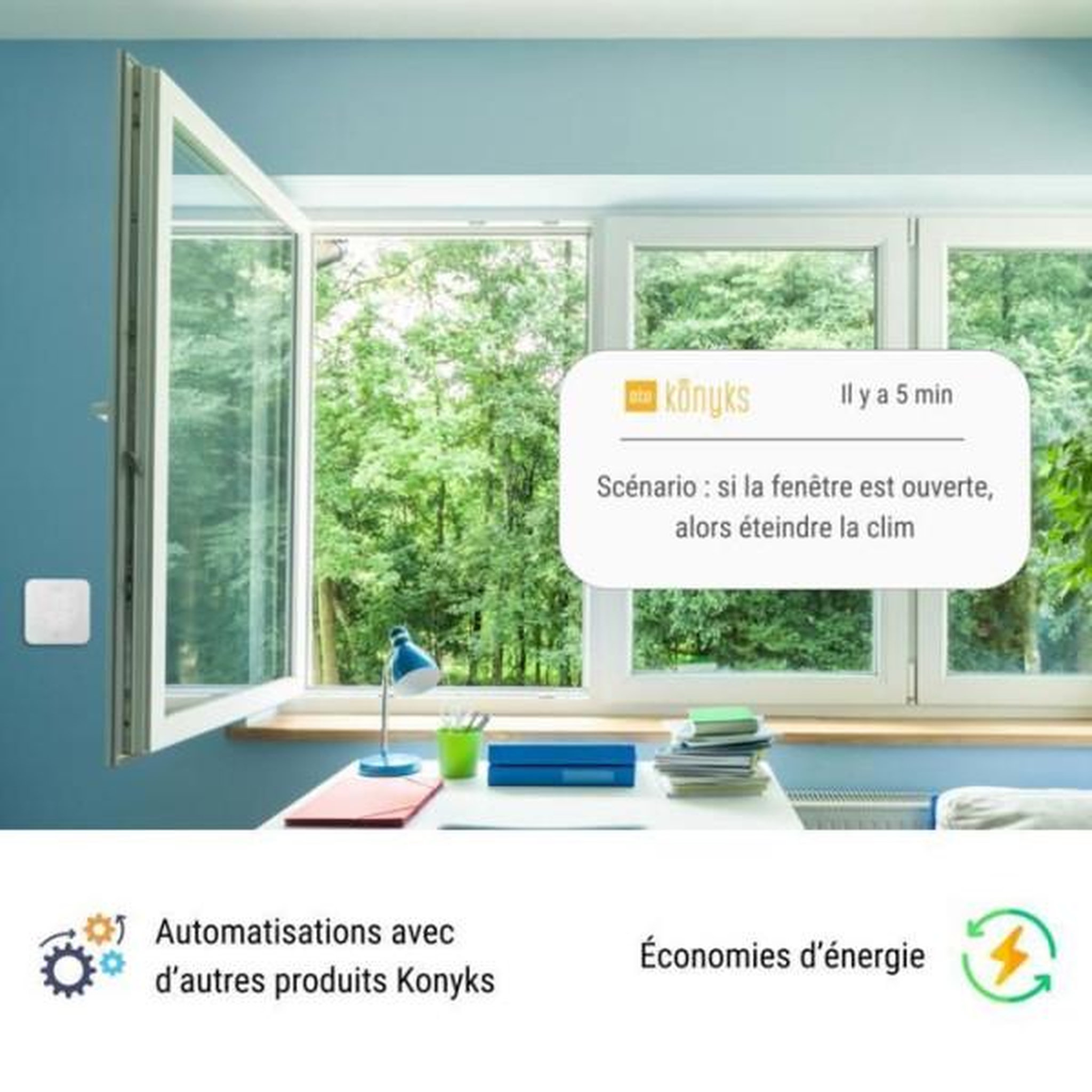 Voir la diapositive 5 : KONYKS Thermostat wi-fi pour pompes a chaleur et climatiseurs