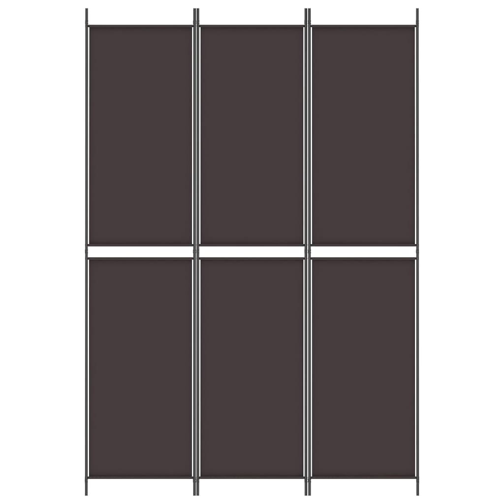 Voir la diapositive 3 : VIDAXL Cloison de separation 3 panneaux marron 150x220 cm tissu