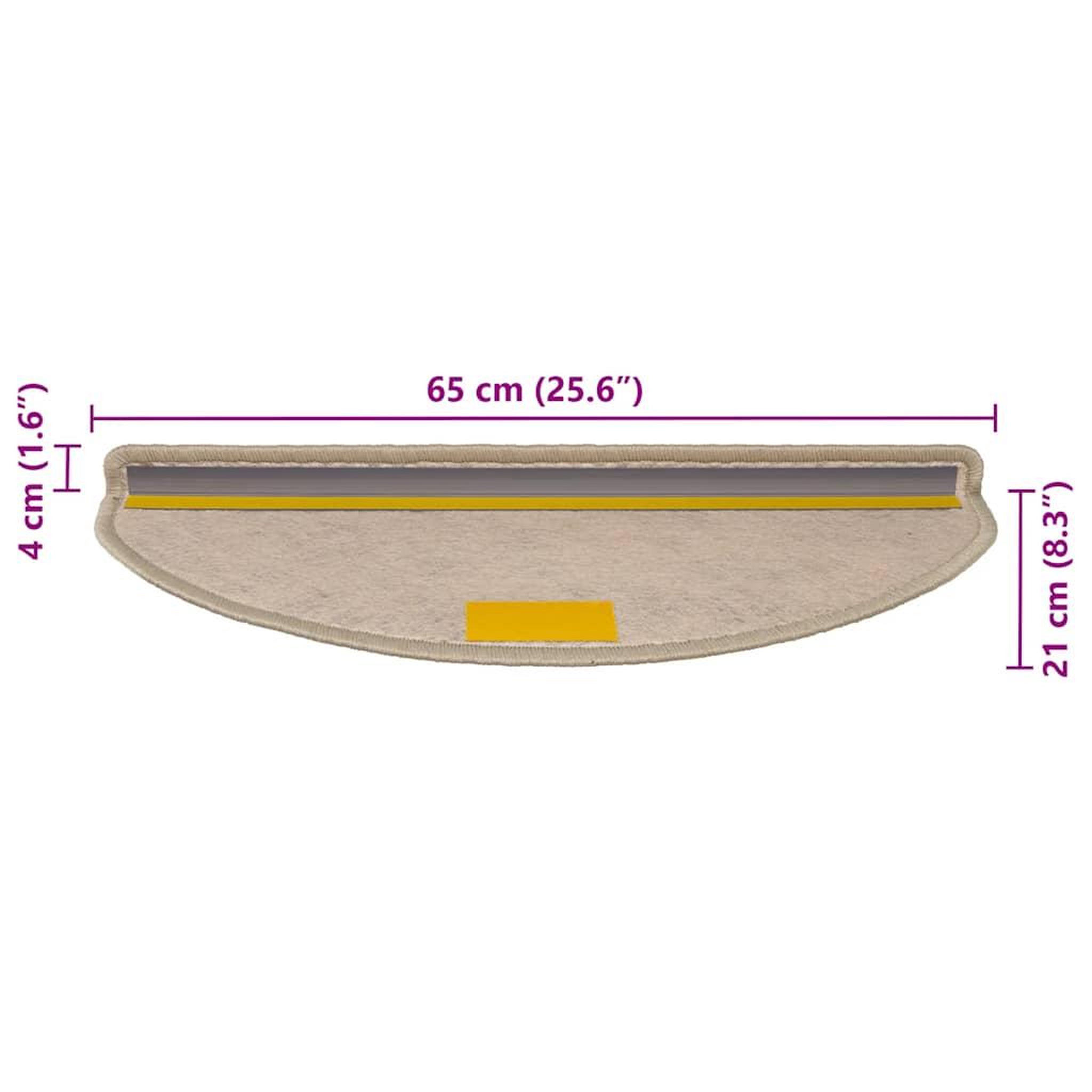 Voir la diapositive 6 : VIDAXL Tapis d'escalier autocollants 30 pcs 65x21x4 cm beige fonce