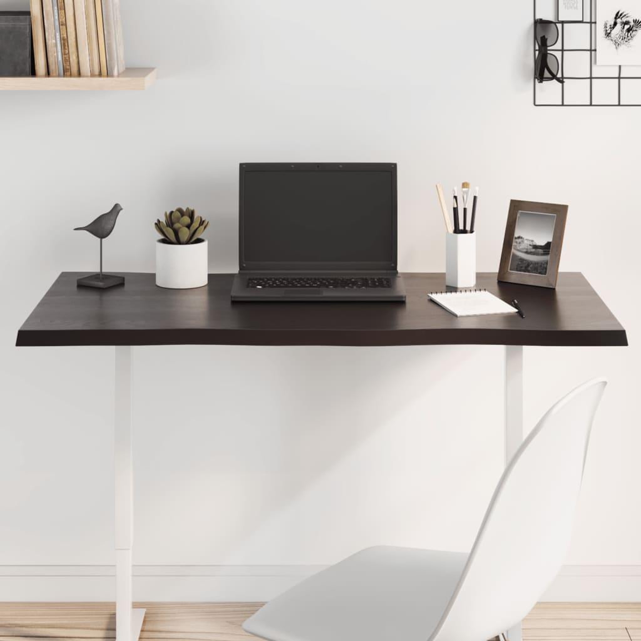 VIDAXL Dessus de table bois chene massif traite bordure assortie