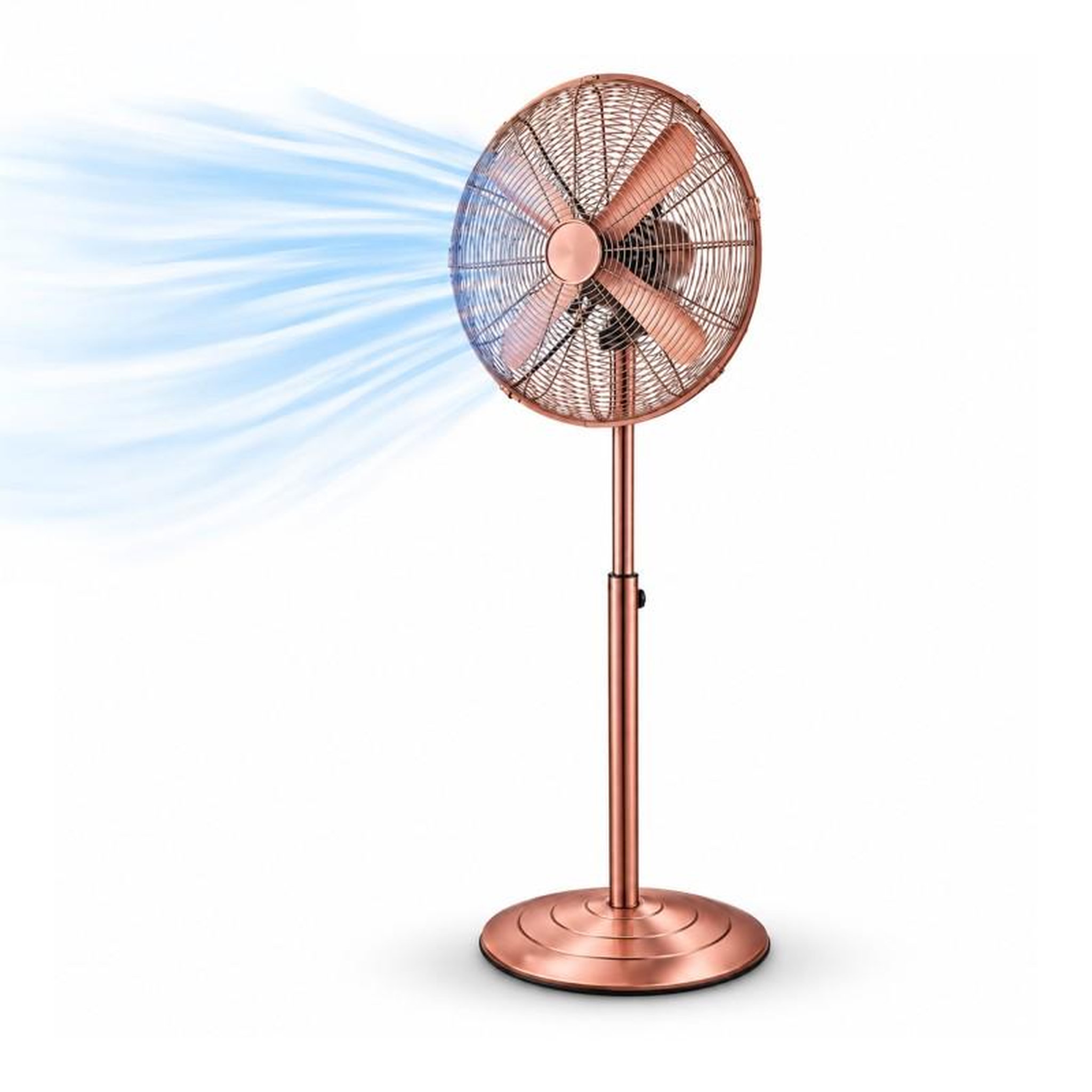 Ventilateur sur base vintage en métal 40 cm – bronze