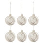 Voir la diapositive 1 : Paris Prix Lot de 6 Boules de Noël  Cœur Strass  8cm Blanc