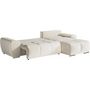 Voir la diapositive 5 : LOUNGITUDE Canapé d'angle droit 4 places convertible CASSANDRA avec coffre en tissu - Beige - L270 x P181 x H89cm - LOUNGITUDE