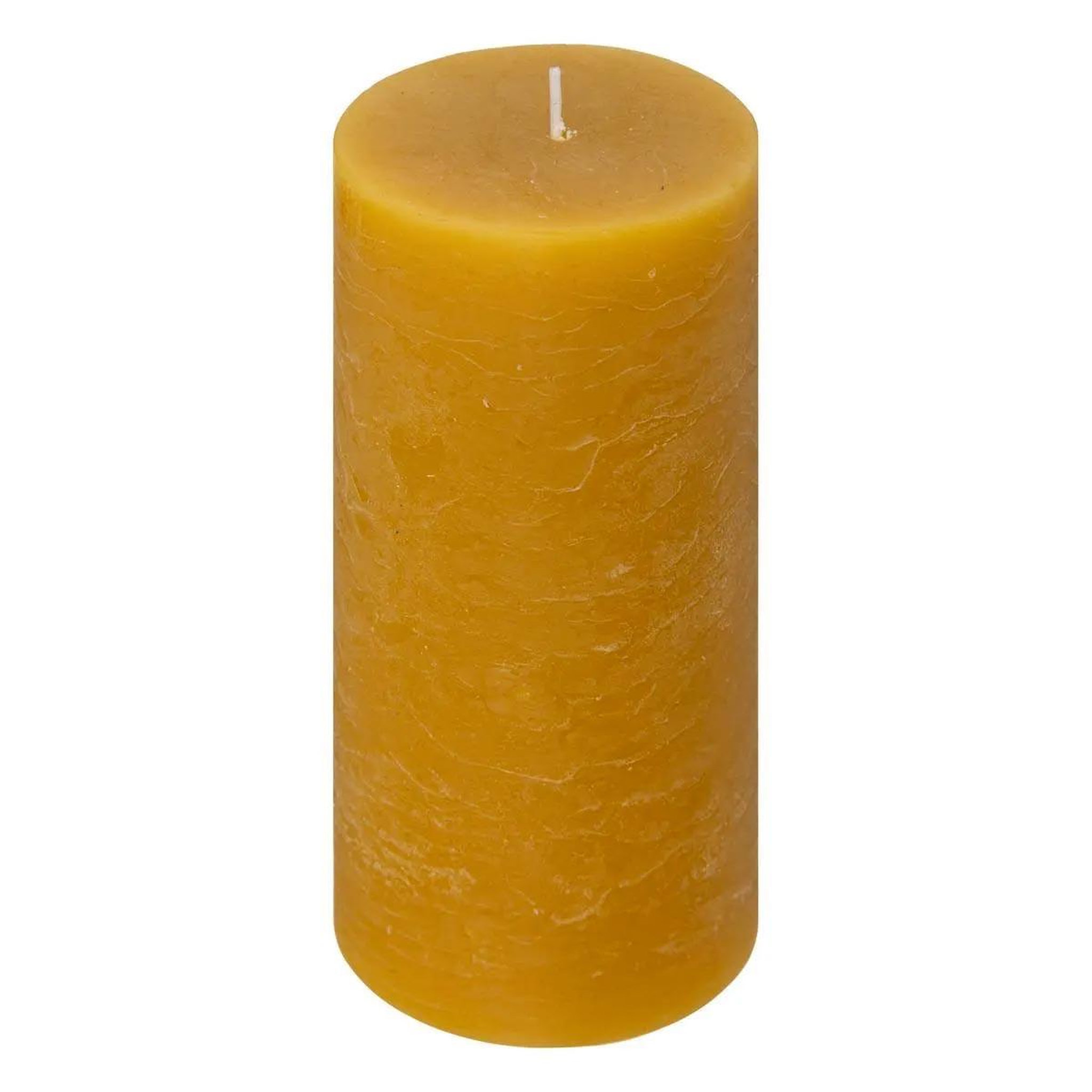 COMPTOIR DE LA BOUGIE Bougie cylindrique  rustic  14cm jaune