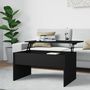 Voir la diapositive 1 : VIDAXL Table basse noir 80x50,5x41,5 cm bois d ingénierie