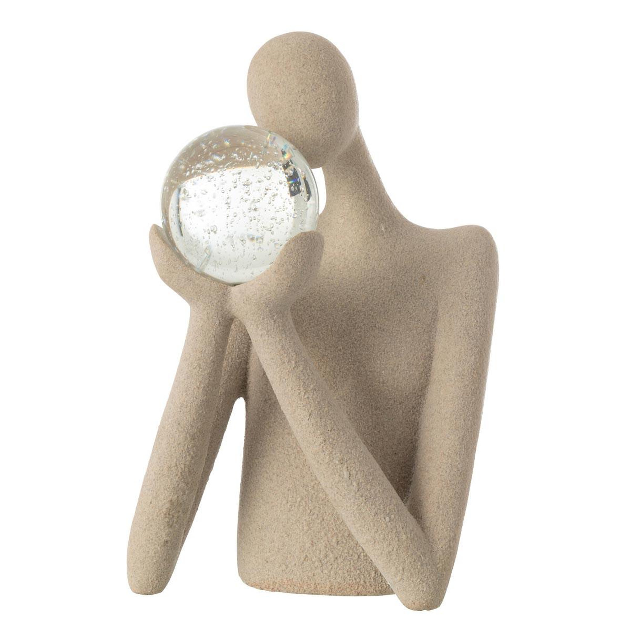 J-LINE Buste Boule Cristal  Shawn  43cm Beige