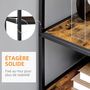 Voir la diapositive 6 : HOMCOM Bibliothèque étagère de rangement à 7 niveaux style industriel acier bois vieilli