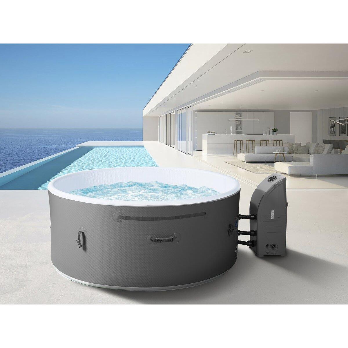 Habitat et Jardin Spa semi rigide   Venise  - 5 places - Blanc/Gris