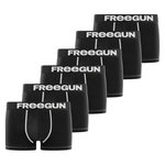 FREEGUN Lot de 6 Boxers homme microfibre. Coloris disponibles : Noir