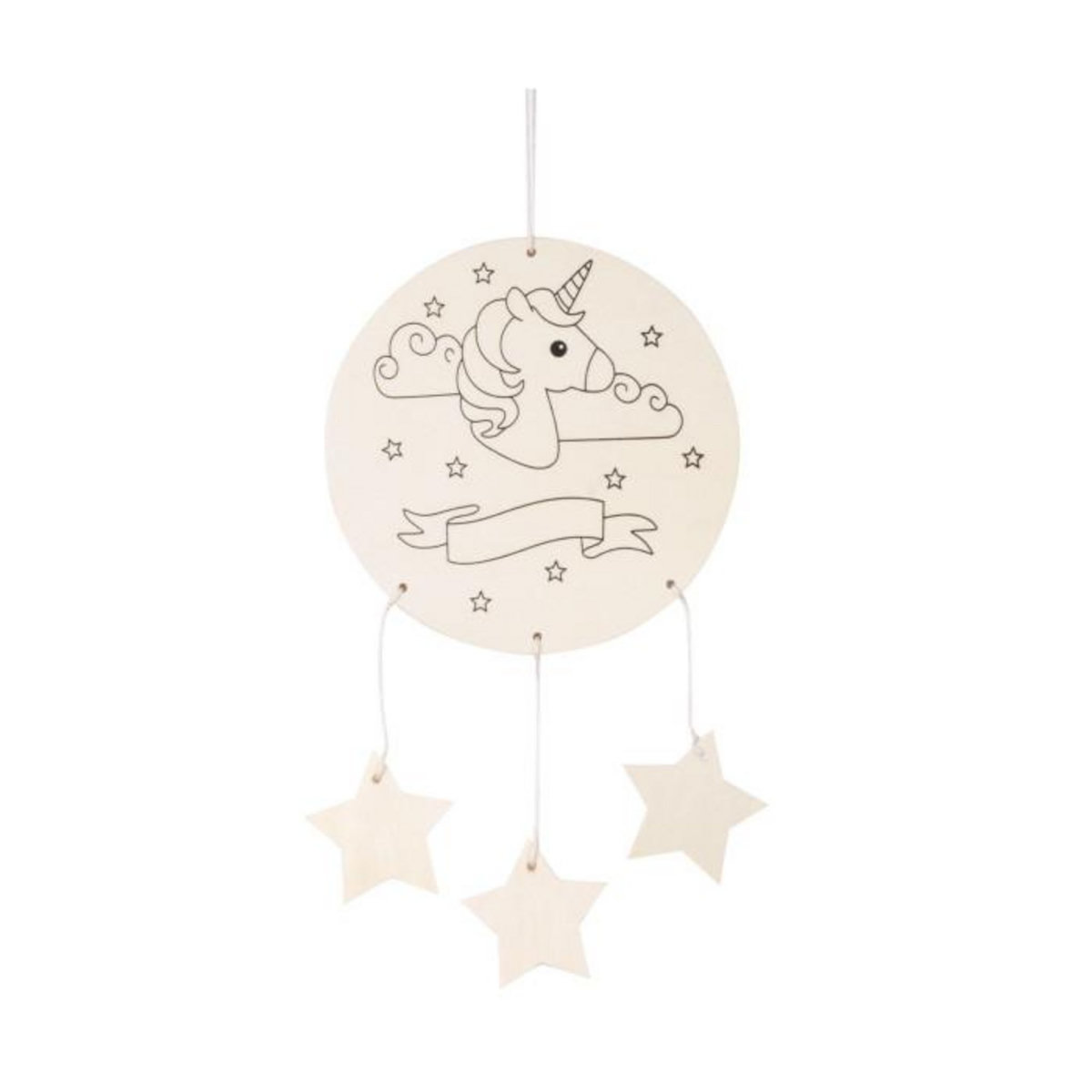 Paris Prix Mobile à Décorer en Bois  Licorne  33cm Naturel