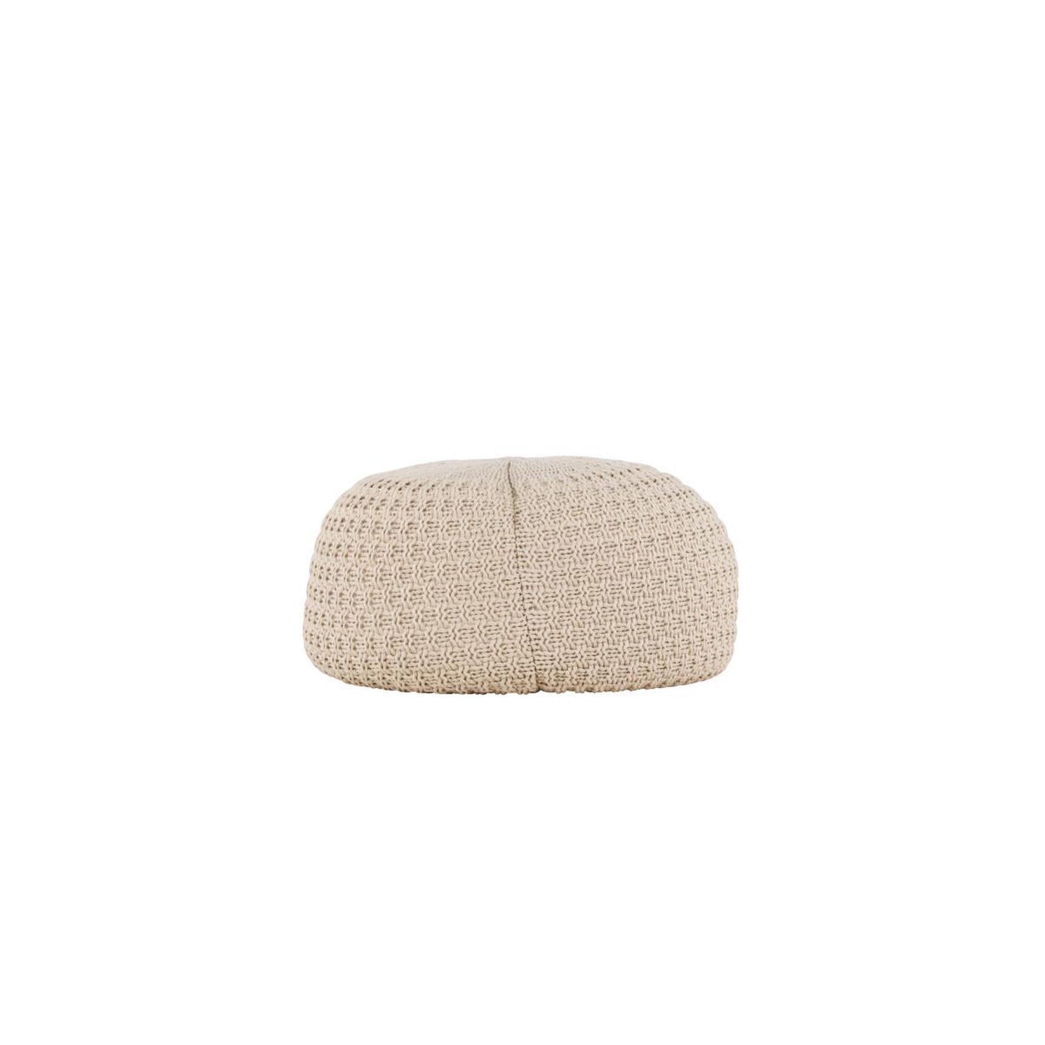 Voir la diapositive 2 : Paris Prix Pouf effet crochet  sam  60cm beige
