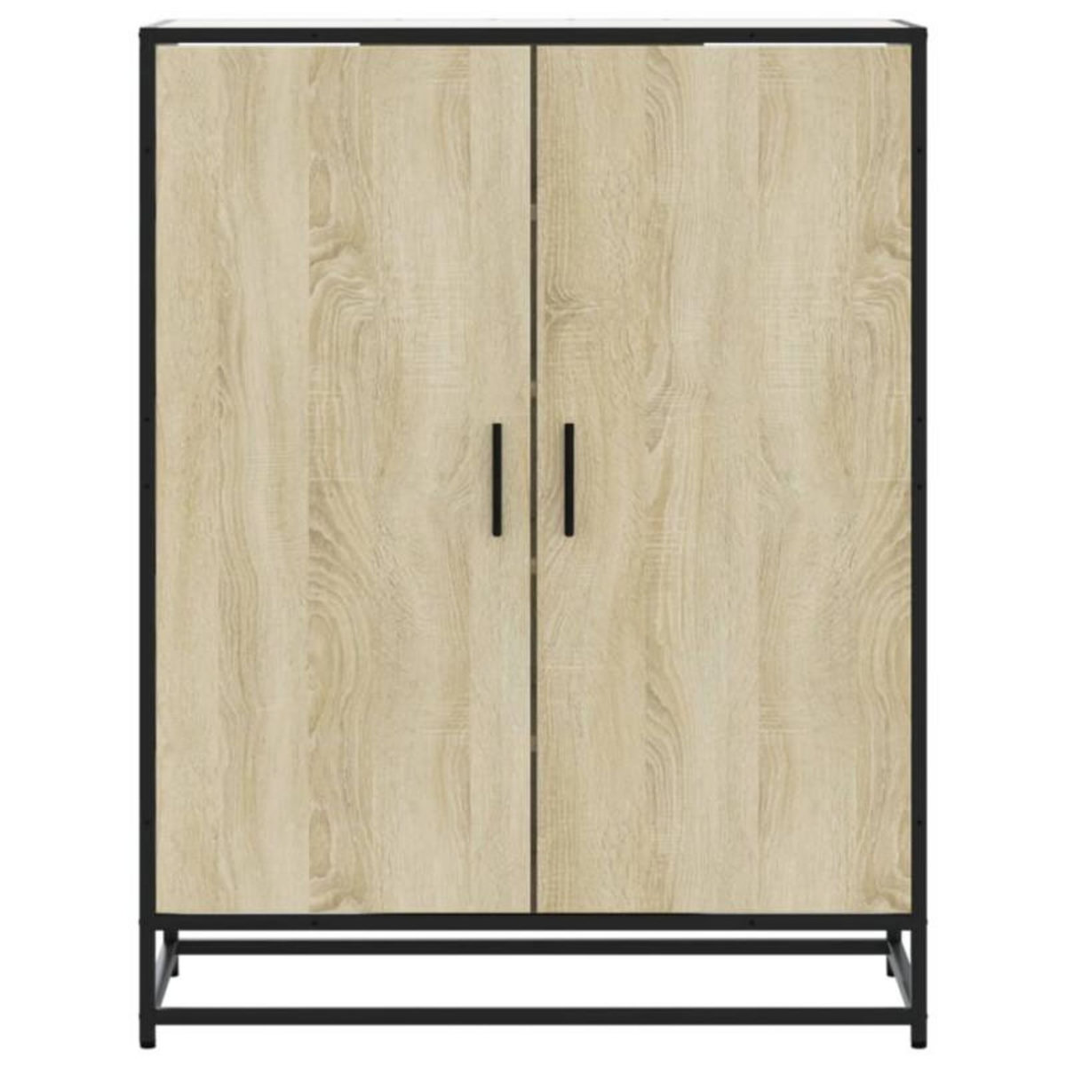 VIDAXL Armoire à chaussures chêne sonoma bois d ingénierie et métal