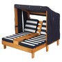 Voir la diapositive 4 : Kidkraft Double chaise longue avec porte-gobelets - Miel et bleu marine