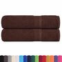 Voir la diapositive 2 : VIDAXL Serviettes de bain 2 pcs marron 100x150 cm 360 g m² 100% coton